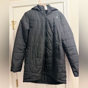 The North Face women's long black Puffer Coat